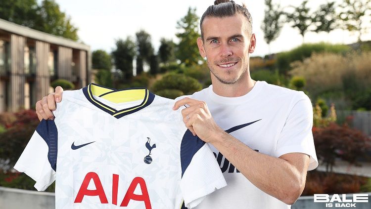 Gareth Bale resmi berlabuh ke Tottenham Hotspur dengan status pinjaman dari Real Madrid selama semusim ke depan. Copyright: © Tottenham Hotspur