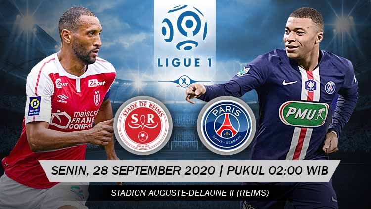 Paris Saint-Germain (PSG) akan menjalani laga tandang melawan Reims di Stade Auguste-Delaune II, pada Senin (28/9/20), mulai pukul 02:00 dini hari WIB. Copyright: © Grafis: Yanto/Indosport.com