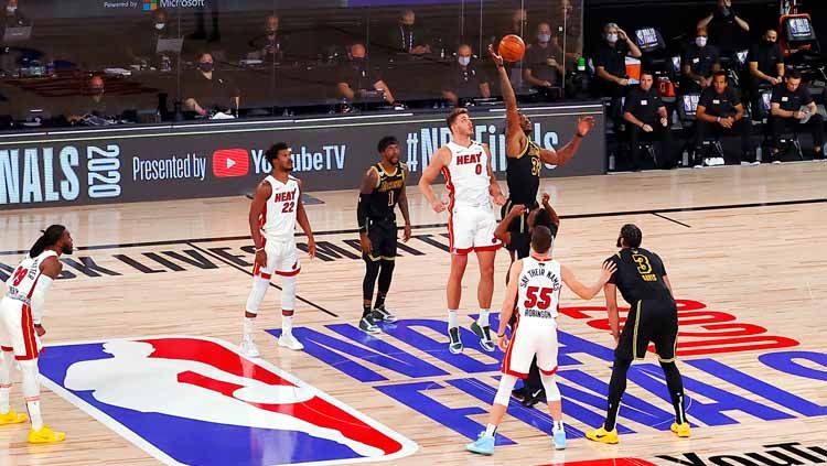 Berikut link live streaming game 5 final NBA antara Los Angeles Lakers melawan Miami Heat, Sabtu (10/10/20) pagi WIB. Copyright: © Kevin C. Cox/Getty Images