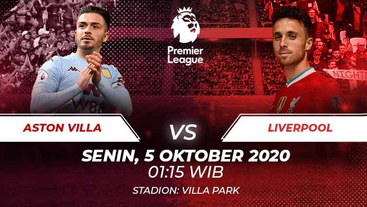 Berikut prediksi pertandingan pekan keempat Liga Inggris musim 2020/2021 antara Aston Villa vs Liverpool. Copyright: &copy; Grafis:Frmn/Indosport.com