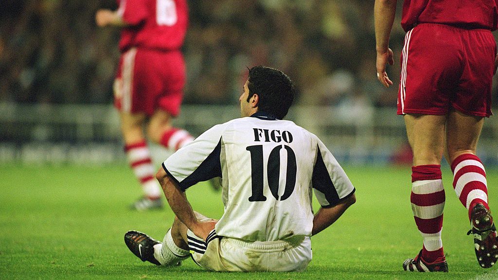 Luis Figo dan nomor 10 Real Madrid (Stu Forster /Allsport via Getty Images) Copyright: © Stu Forster /Allsport via Getty Images