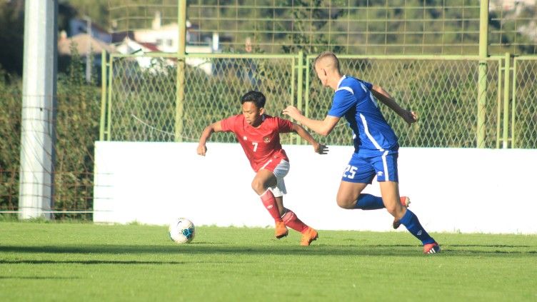 Pertandingan Timnas Indonesia U-19 vs NK Dugopolje U-19, Kamis (08/10/20). Timnas U-19 menang 3-0. Copyright: © Bandung Saputra/PSSI