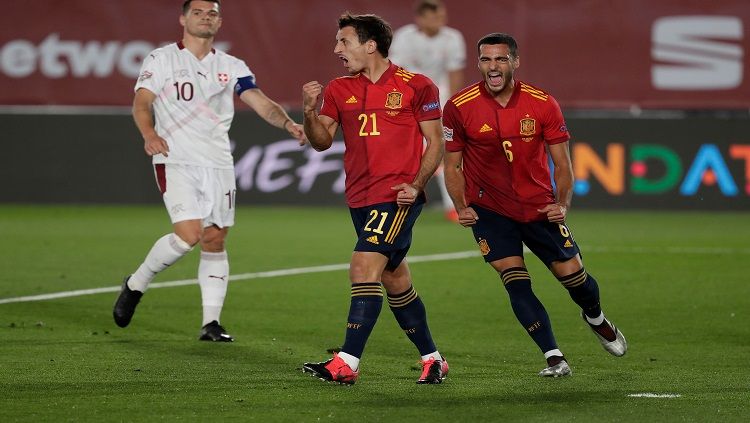 Berikut hasil pertandingan UEFA Nations League Timnas Spanyol vs Swiss. Copyright: © David S. Bustamante/Soccrates/Getty Images