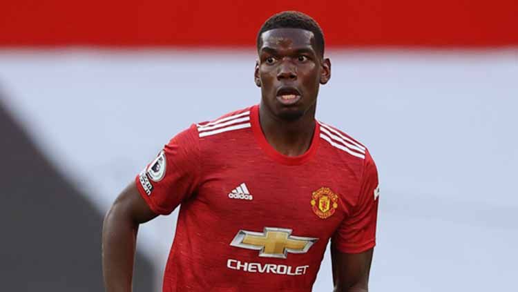 Paul Pogba diketahui kebingungan saat diminta menjalani tes doping seusai laga Manchester United vs AS Roma di semifinal Liga Europa, Jumat (30/04/21) WIB. Copyright: © Matthew Ashton - AMA/Getty Images