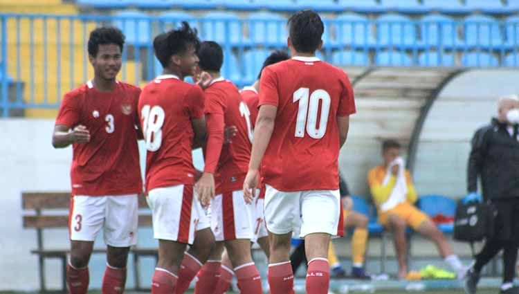 Laga Timnas Indonesia U-19 vs Makedonia Utara U-19, Minggu (11/10/20). Copyright: © Bandung Saputra/PSSI