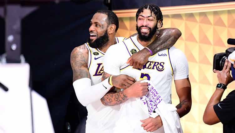 LeBron James dan Anthony Davis (Los Angeles Lakers). Copyright: © Douglas P. DeFelice/Getty Images