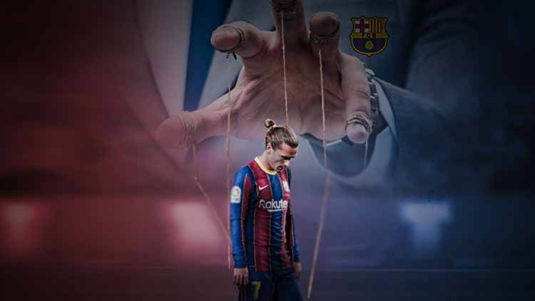 Zlatan Ibrahimovic bisa jadi panutan Antoine Griezmann bila tidak ingin kariernya tenggelan bersama raksasa LaLiga Spanyol Barcelona. Copyright: © Grafis:Frmn/Indosport.com