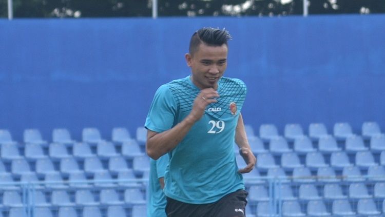 Kabar gembira datang dari striker klub Liga 2 Sriwijaya FC, Rudiyana. Diam-diam predator andalan Laskar Wong Kito ini, telah mendaftar ikut Kursus Kepelatihan. Copyright: © Muhammad Effendi/INDOSPORT