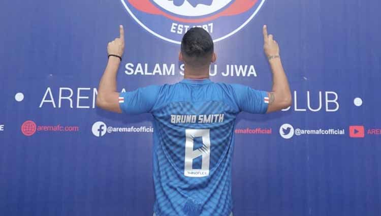 Arema FC memperkenalkan Bruno Smith sebagai penggawa asing baru jelang lanjutan Liga 1. Copyright: © MO Arema FC