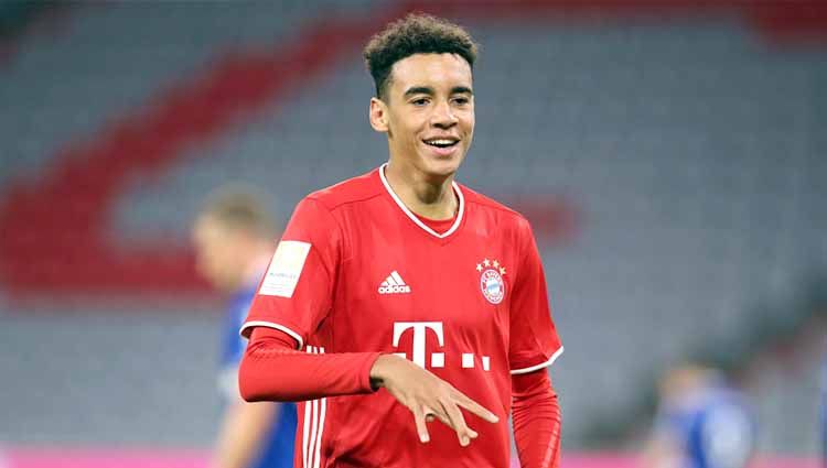 Pemain sepakbola Bayern Munchen, Jamal Musiala, cetak rekor di Liga Champions. Copyright: © M. Donato/FC Bayern via Getty Images