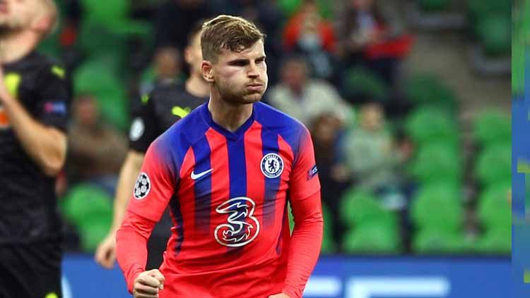 Timo Werner santer disebut bakal didepak Chelsea usai tampil buruk di musim pertamanya. Berikut ini 4 klub yang bisa jadi pelabuhan barunya musim depan. Copyright: © Getty Images