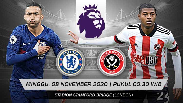 Berikut link live streaming pertandingan antara Chelsea vs Sheffield United dalam lanjutan pekan ke-8 Liga Inggris 2020/21. Copyright: © Grafis: Yanto/Indosport.com