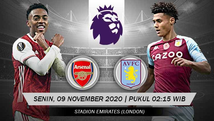 Prediksi Pertandingan Liga Inggris: Arsenal vs Aston Villa Copyright: &copy; Grafis: Yanto/Indosport.com