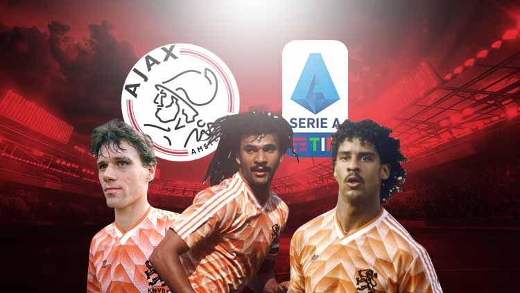 Sepak bola Italia tak bisa dilepaskan dari talenta-talenta hebat yang dilahirkan klub raksasa Belanda, Ajax Amsterdam, selama sekitar empat dekade terakhir. Copyright: © Grafis:Frmn/Indosport.com