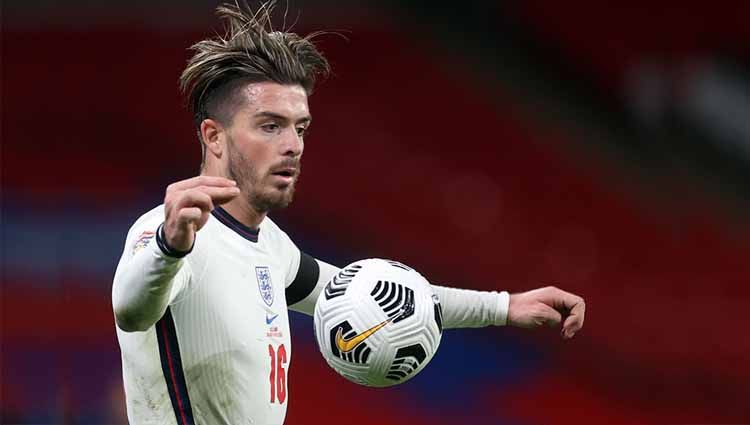 Jack Grealish, playmaker Timnas Inggris dan calon pemain anyar Manchester City. Copyright: © CARL RECINE/POOL/AFP via Getty Images