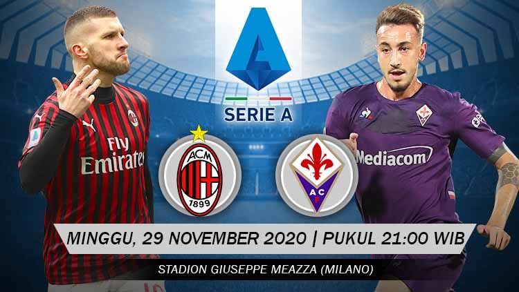 Link Live Streaming Pertandingan AC Milan vs Fiorentina (Serie A). Copyright: © Grafis: Yanto/Indosport.com