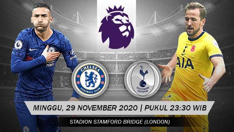 Berikut prediksi pertandingan pekan ke-10 Liga Inggris 2020/21 antara Chelsea vs Tottenham Hotspur di Stamford Bridge, Minggu (29/11/20) WIB. Copyright: © Grafis: Yanto/Indosport.com