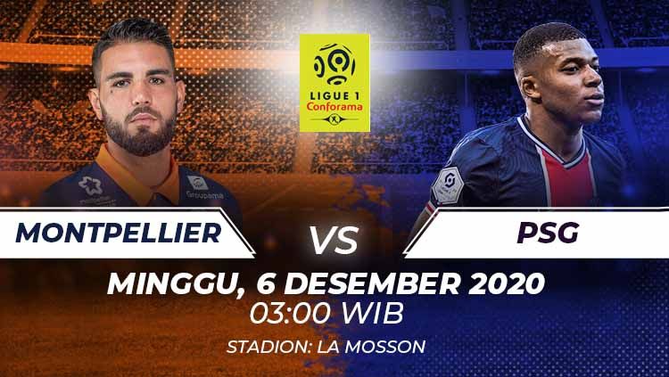 Link Live Streaming Ligue 1 Prancis antara Montpellier vs PSG. Copyright: © Grafis:Frmn/Indosport.com