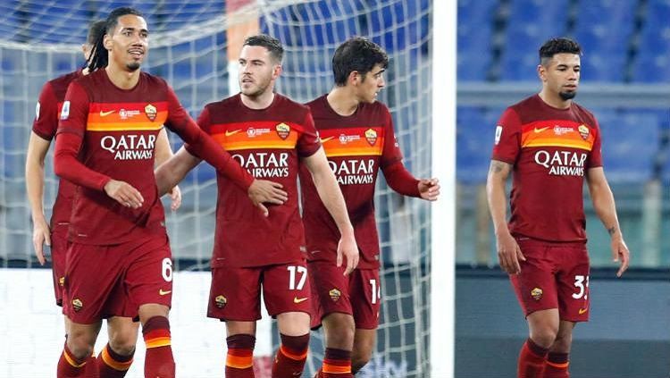 Selebrasi gol Jordan Veretout di laga AS Roma vs Torino. Copyright: © Matteo Ciambelli/DeFodi Images via Getty Images
