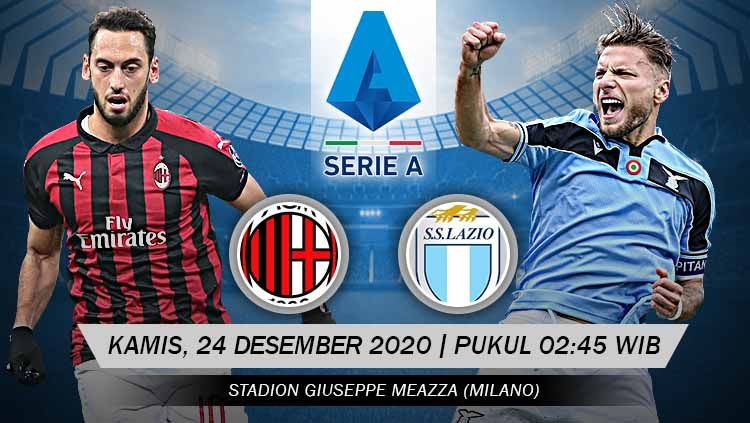 Link Live Streaming Pertandingan AC Milan vs Lazio (Serie A). Copyright: © Grafis: Yanto/Indosport.com