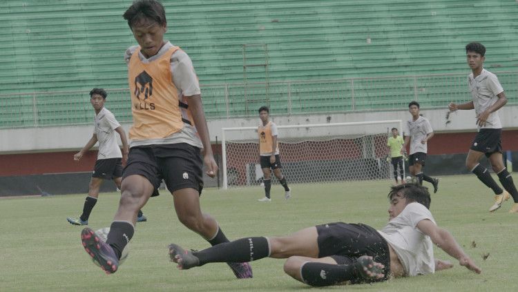 Internal Game Timnas U-16 saat TC di Stadion Maguwoharjo, Sleman, Yogyakarta beberapa waktu lalu. Copyright: © PSSI