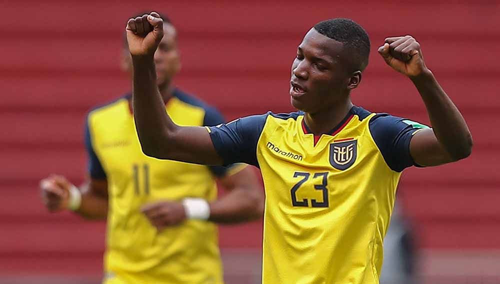 Moises Caicedo dapat dipastikan akan melewatkan pertandingan Piala FA melawan Liverpool, setelah mangkir latihan dan pamit dari Brighton & Hove Albion. Copyright: © JOSE JACOME/POOL/AFP via Getty Images