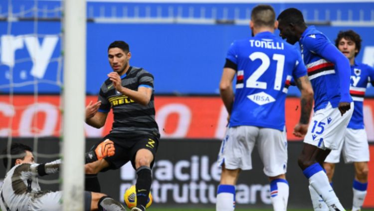 Hasil Sampdoria Vs Inter Milan Audero Gemilang Nerazzurri Tumbang Indosport