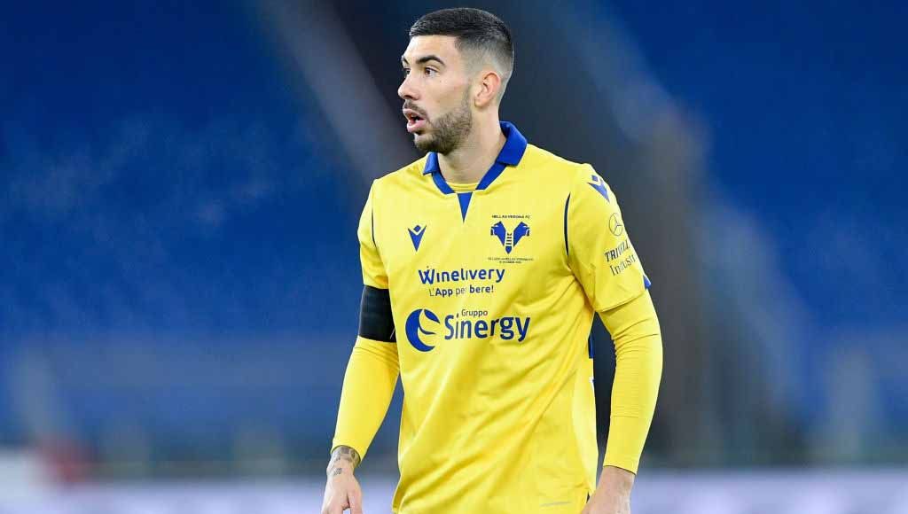 Mattia Zaccagni, pemain Hellas Verona. Copyright: © Giuseppe Maffia/NurPhoto via Getty Images