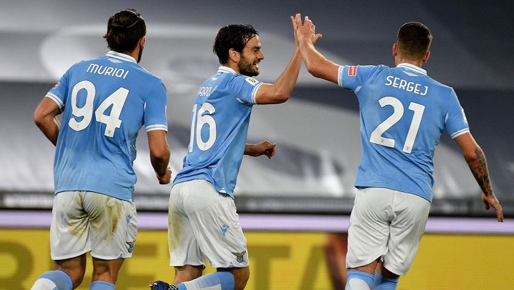 Selebrasi Pemain Lazio Copyright: © Twitter @OfficialSSLazio