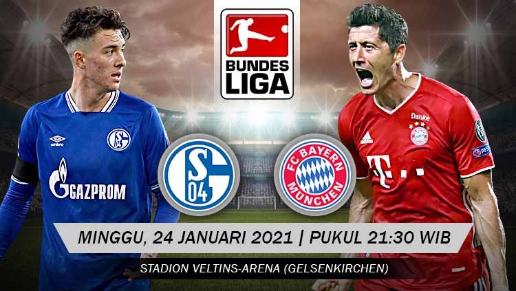 Pimpinan klasemen Bundesliga 2020-2021, Bayern Munchen, akan bersua dengan tim juru kunci, Schalke 04, pada laga pekan ke-19 Bundesliga Jerman. Copyright: © Grafis:Yanto/Indosport.com