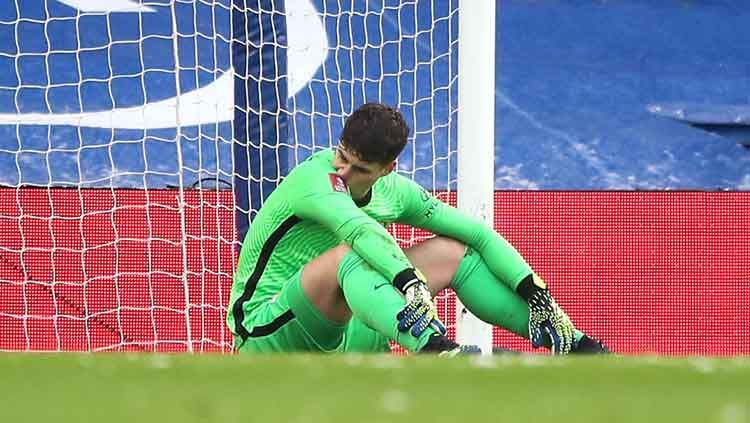 Mimpi buruk Kepa Arrizabalaga di Chelsea segera berakhir setelah Juventus menyatakan siap menampung kiper termahal sepanjang masa itu. Copyright: © Nick Potts/PA Images via Getty Images