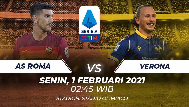 Link Live Streaming Serie A Liga Italia: AS Roma vs Verona Copyright: © Grafis:Frmn/Indosport.com
