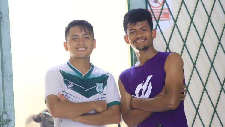 Mantan pemain PSMS Medan di Liga 2 2019 lalu, Natanael Siringoringo (kiri) dan Ilham Fathoni (kanan). Copyright: © Media PSMS Medan