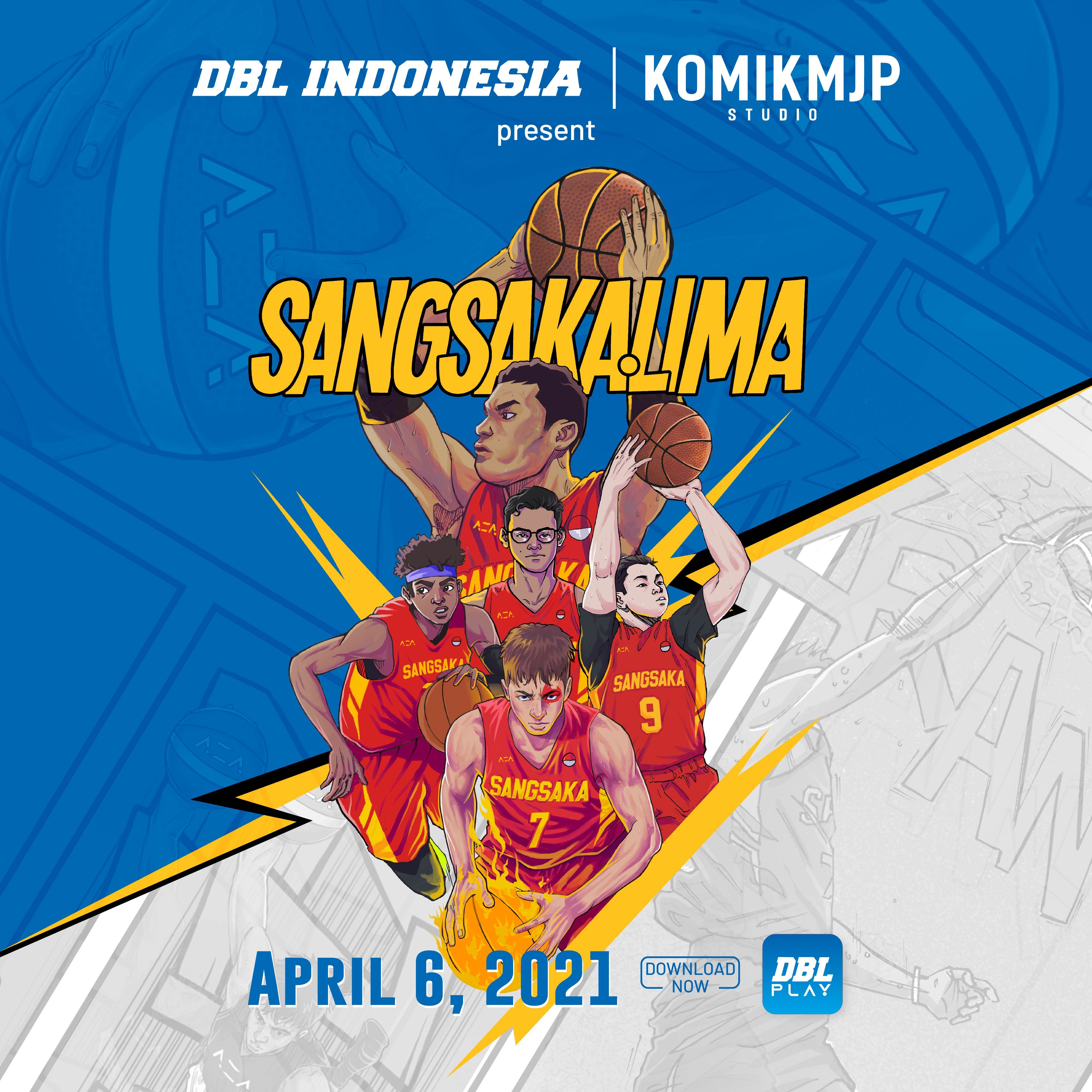 Sangsaka Lima, komik basket pertama di Indonesia. Copyright: © DBL Indonesia
