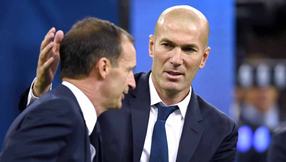 Eks pelatih Juventus, Massimiliano (Max) Allegri, selangkah lagi bakal resmi menggantikan Zinedine Zidane sebagai pelatih Real Madrid. Copyright: © Etsuo Hara/Getty Images