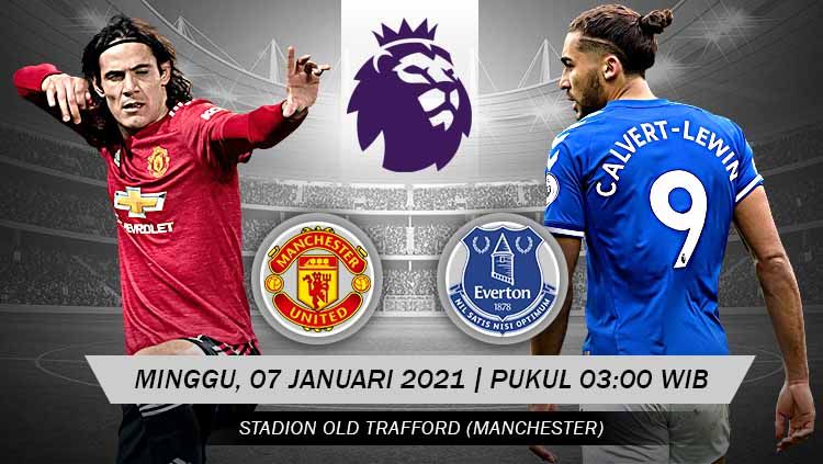 Berikut prediksi pertandingan Manchester United vs Everton di ajang Liga Inggris pekan ke-23, Minggu (7/2/2021) pukul 03.00 WIB di Old Trafford. Copyright: © Grafis:Yanto/Soicaumienbac.cc