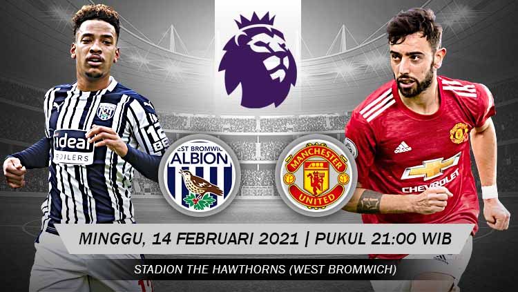 Pertandingan West Bromwich Albion vs Manchester United (Liga Inggris). Copyright: &copy; Grafis:Yanto/Indosport.com