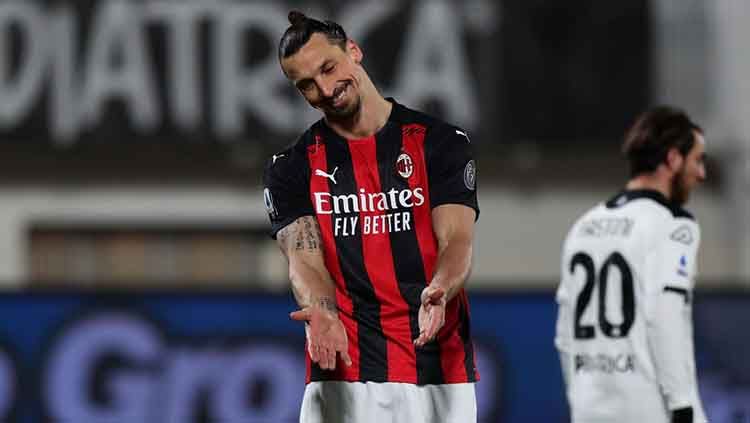 Striker klub Liga Italia AC Milan, Zlatan Ibrahimovic. Copyright: © Gabriele Maltinti/Getty Images