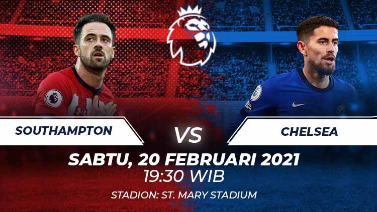 Berikut prediksi pertandingan pekan ke-25 Liga Inggris 2020-2021 menampilkan duel menarik antara Southampton vs Chelsea, Sabtu (20/2/21) pukul 19.30 WIB. Copyright: © Grafis:Frmn/Indosport.com