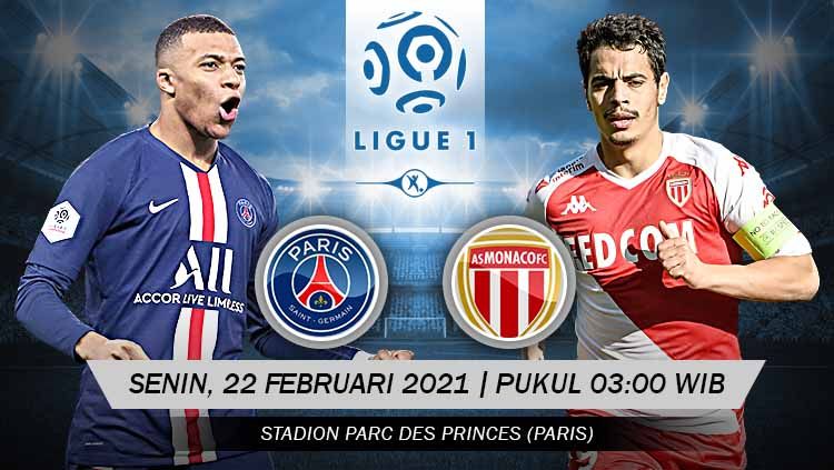 Berikut link live streaming pertandingan Ligue 1 Prancis antara Paris Saint-Germain (PSG) vs AS Monaco. Copyright: © Grafis:Yanto/Indosport.com