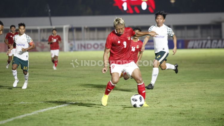Striker Arema FC, Kushedya Hari Yudo mengaku sangat bangga saat pertama kali dipanggil ke Timnas Indonesia era pelatih Shin Tae-yong. Copyright: © Herry Ibrahim/INDOSPORT