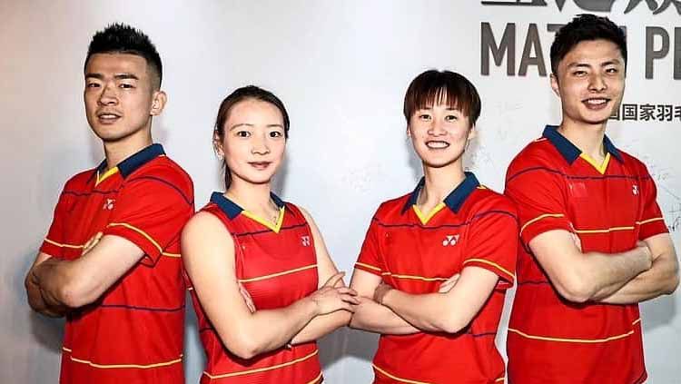 Tim bulutangkis China dengan seragam Yonex. Copyright: © thestar.com