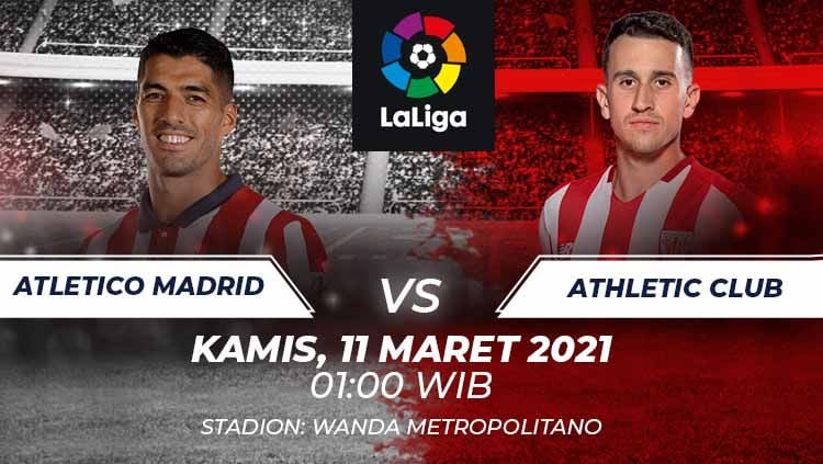 Link Live Streaming LaLiga Spanyol: Atletico Madrid vs Athletic Bilbao Copyright: © Grafis:Frmn/Indosport.com