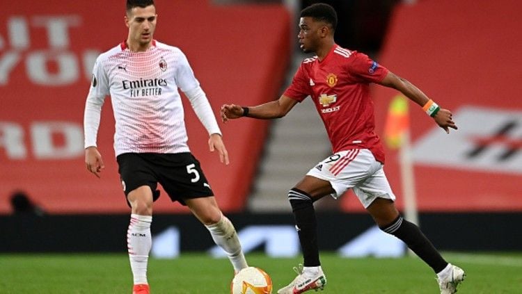 Amad Diallo ingatkan Manchester United tentang Atalanta. Copyright: © (Photo by Laurence Griffiths/Getty Images)