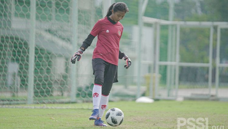 Salwa Rafidatun Nabila, pemain termuda yang dipanggil TC Timnas Wanita Indonesia. Copyright: © PSSI