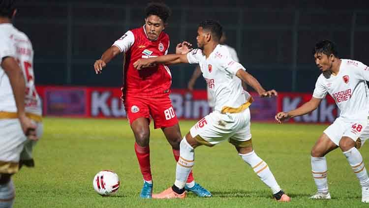 Aksi Braif Fatari di laga Piala Menpora Persija Jakarta vs PSM Makassar. Copyright: © Media Persija Jakarta