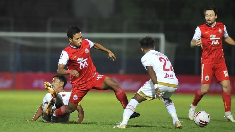 Suasana pertandingan Persija Jakarta vs PSM Makassar di Piala Menpora 2021, Senin (22/03/21). Copyright: © Liga Indonesia Baru