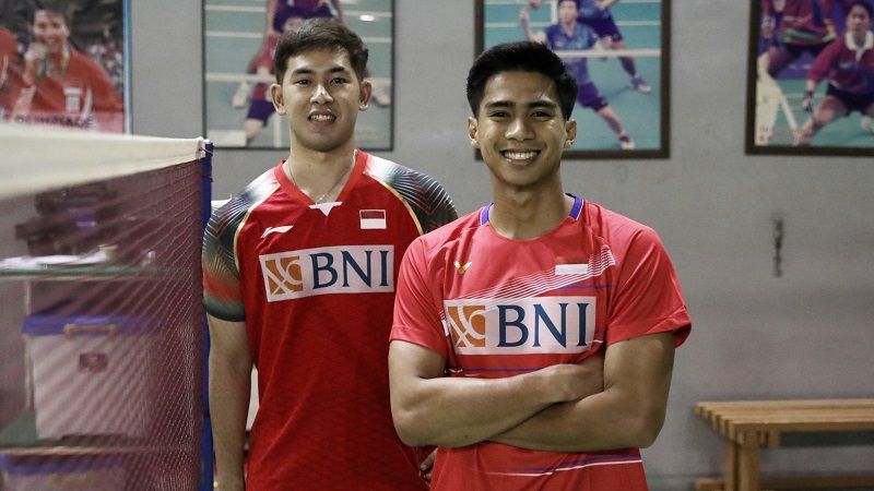 Pasangan Indonesia, Sabar Karyaman Gutama/Moh Reza Pahlevi Isfahani berhasil mengalahkan unggulan 8, Ruben Jille/Ties Van der Lecq di Spain Masters 2021. Copyright: © PBSI