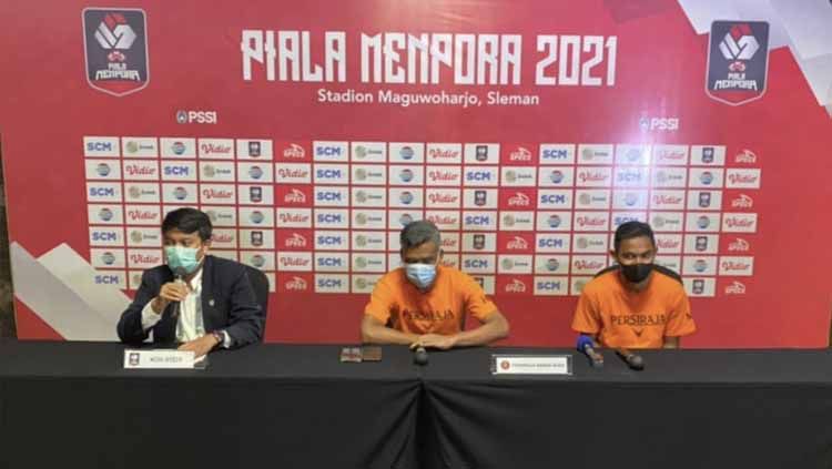 Preematch Persiraja jelang menghadapi Bali United di laga kedua fase grup D Piala Menpora 2021. Copyright: © Media Officer Persiraja