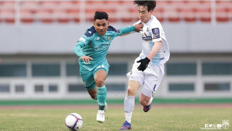 Asnawi Mangkualam Saat Debut Bersama Ansan Greeners di Liga Korea Selatan Copyright: © twitter.com/KLeagueUnited